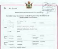 Zimbabwe Birth Application In UK